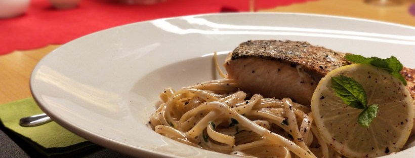 Zitronen-Bavette mit Sous-Vide-Lachs