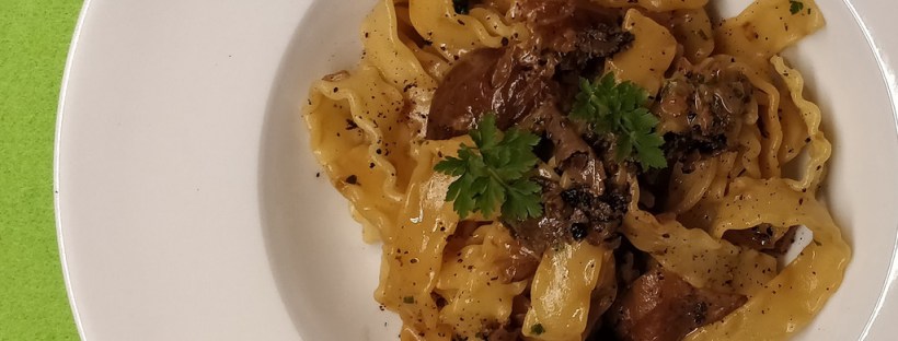 Mafaldine con funghi porcini e tartufi