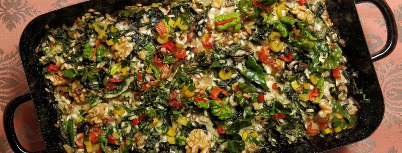 Reisauflauf mit Mangold