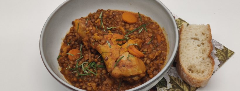 One-Pot Huhn mit Linsen und Karotten
